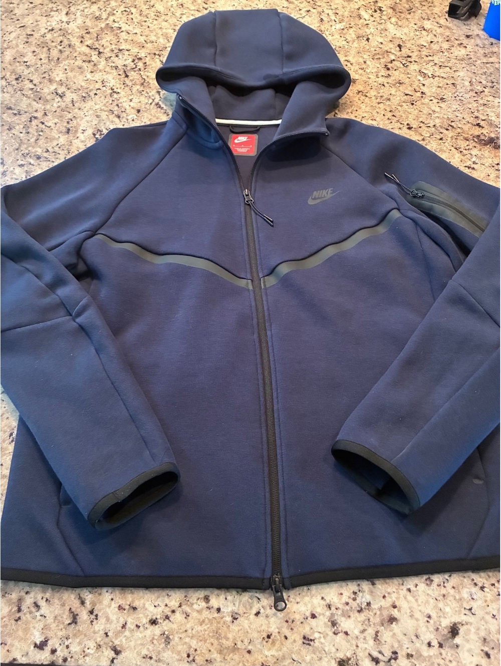 Nike Tech Navy Full Zip Hoodie Mens M